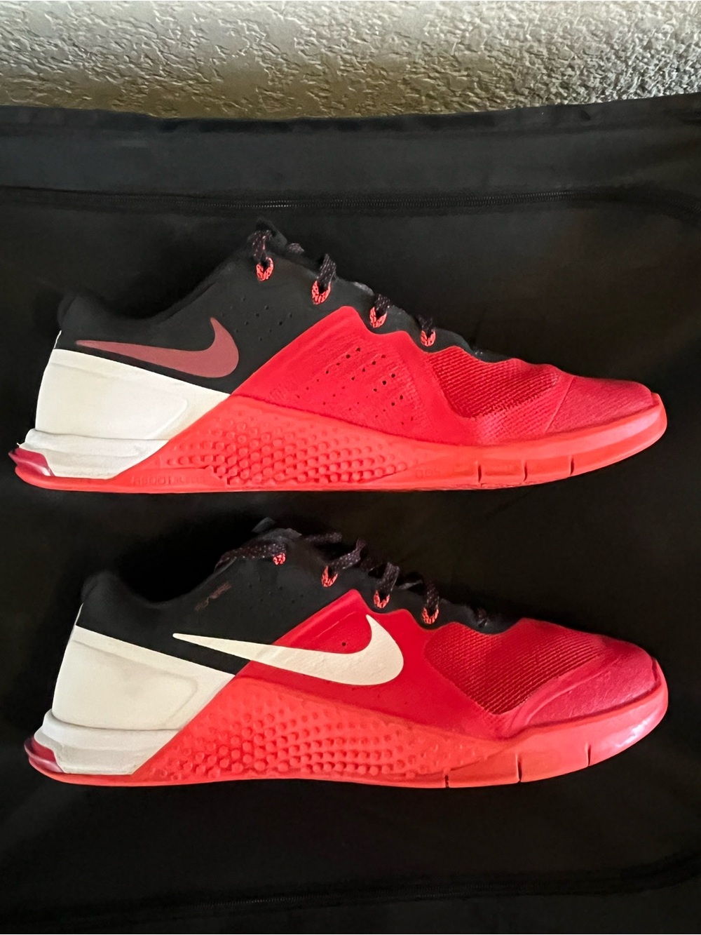Nike Men’s Red, Black and White Cross-Training Shoes “Metcon”